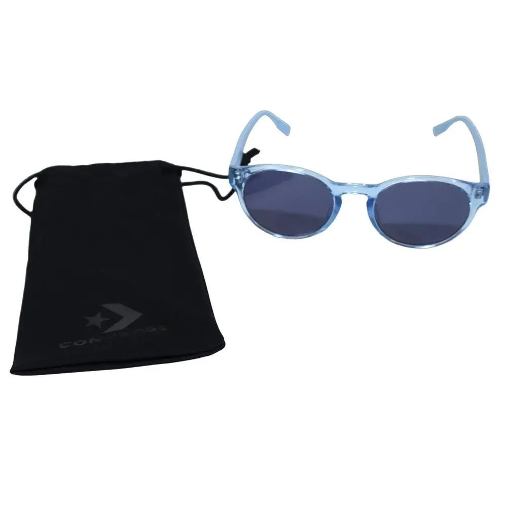 Converse Malden Round Sunglasses - Crystal Sea Salt Blue / Smoke - NWT